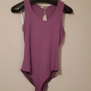 MANGOPOP  BODYSUIT RIBBED  PURPLE XXL
